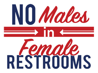 No Males in Female Restrooms White